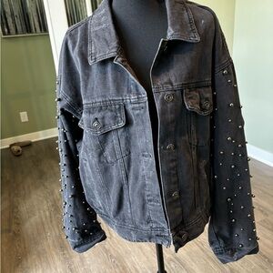 Ci Sono Charcoal Denim Jacket